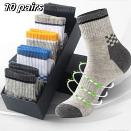 10/5/3MEN'S Mid-calf Socks Cotton Socks for All Seasons, Solid Colour and Versatile