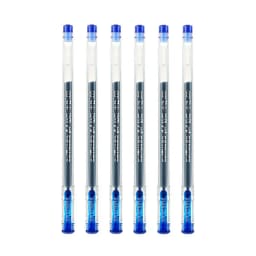 6 Pcs/Set 0.38mm Large-capacity Ink Diamond Tip Gel Pen Black/Blue/Red Refill Exam Signing Writing School Office Supplies