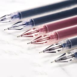 6 Pcs/Set 0.38mm Large-capacity Ink Diamond Tip Gel Pen Black/Blue/Red Refill Exam Signing Writing School Office Supplies