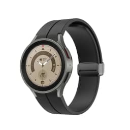 Original Silicone Strap for Samsung Galaxy Watch 5 Pro 45mm Watch 5 40mm 44mm Band Magnetic Buckle for Galaxy Watch 4/4 Classic