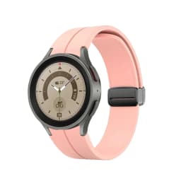 Original Silicone Strap for Samsung Galaxy Watch 5 Pro 45mm Watch 5 40mm 44mm Band Magnetic Buckle for Galaxy Watch 4/4 Classic