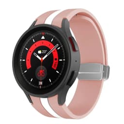 Original Silicone Strap for Samsung Galaxy Watch 5 Pro 45mm Watch 5 40mm 44mm Band Magnetic Buckle for Galaxy Watch 4/4 Classic