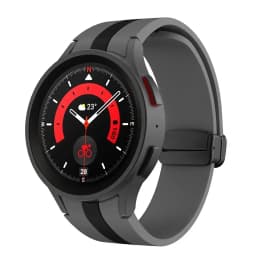 Original Silicone Strap for Samsung Galaxy Watch 5 Pro 45mm Watch 5 40mm 44mm Band Magnetic Buckle for Galaxy Watch 4/4 Classic