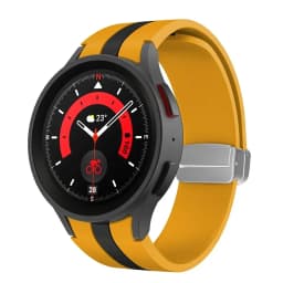Original Silicone Strap for Samsung Galaxy Watch 5 Pro 45mm Watch 5 40mm 44mm Band Magnetic Buckle for Galaxy Watch 4/4 Classic