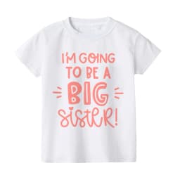I'm Going To Be A Big Sister T-shirt Baby Announcement Big Sister Sibling Clothes Tops Toddler Rainbow Shirt Girl Kids Clothing