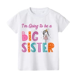 I'm Going To Be A Big Sister T-shirt Baby Announcement Big Sister Sibling Clothes Tops Toddler Rainbow Shirt Girl Kids Clothing