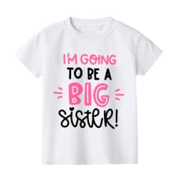 I'm Going To Be A Big Sister T-shirt Baby Announcement Big Sister Sibling Clothes Tops Toddler Rainbow Shirt Girl Kids Clothing