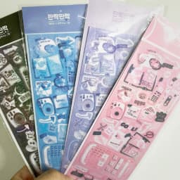 SKYSONIC Dark Style 6pcs/4pcs/2pc Full Set Series Decorative Stickers Cool Kpop Idol Card Album Dialog Sticker Korean Stationery