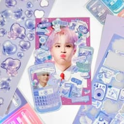 SKYSONIC Dark Style 6pcs/4pcs/2pc Full Set Series Decorative Stickers Cool Kpop Idol Card Album Dialog Sticker Korean Stationery