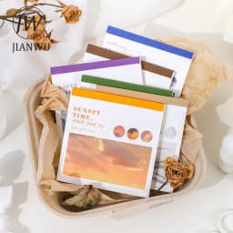 JIANWU 40Sheets INS Aesthetic Landscape Sticker Book DIY Journal Decoration Art Scrapbooking Material Kawaii Stationery Stickers