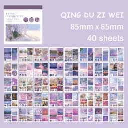JIANWU 40Sheets INS Aesthetic Landscape Sticker Book DIY Journal Decoration Art Scrapbooking Material Kawaii Stationery Stickers