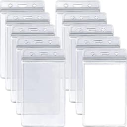 10Pcs/lot Horizontal Vertical Work Card Cover Sleeve Transparent Vinyl ID Tag Badge Holder Pass Card Bag Protective Case