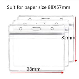 10Pcs/lot Horizontal Vertical Work Card Cover Sleeve Transparent Vinyl ID Tag Badge Holder Pass Card Bag Protective Case