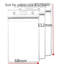 10Pcs/lot Horizontal Vertical Work Card Cover Sleeve Transparent Vinyl ID Tag Badge Holder Pass Card Bag Protective Case