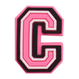 1-26Pcs PVC Pink English Letter Alphabet Sandals Shoe Charms Accessories Kids Designer Decoration DIY Backpack