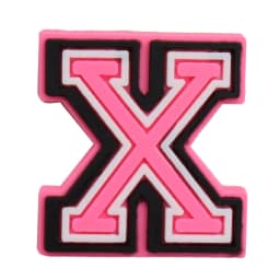 1-26Pcs PVC Pink English Letter Alphabet Sandals Shoe Charms Accessories Kids Designer Decoration DIY Backpack