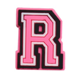 1-26Pcs PVC Pink English Letter Alphabet Sandals Shoe Charms Accessories Kids Designer Decoration DIY Backpack