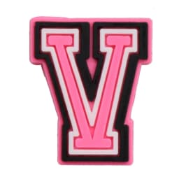 1-26Pcs PVC Pink English Letter Alphabet Sandals Shoe Charms Accessories Kids Designer Decoration DIY Backpack