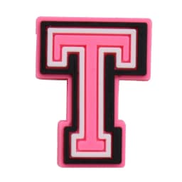 1-26Pcs PVC Pink English Letter Alphabet Sandals Shoe Charms Accessories Kids Designer Decoration DIY Backpack