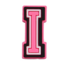 1-26Pcs PVC Pink English Letter Alphabet Sandals Shoe Charms Accessories Kids Designer Decoration DIY Backpack