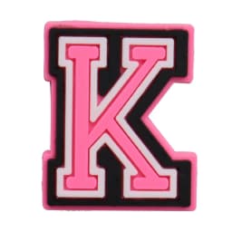 1-26Pcs PVC Pink English Letter Alphabet Sandals Shoe Charms Accessories Kids Designer Decoration DIY Backpack
