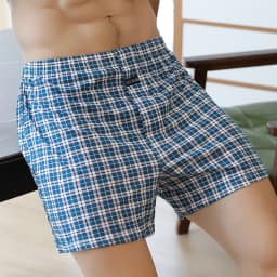 100% Cotton Plaid Pajama Pants Men Comfortable Widen Waist Elastic Pajamas Sleep Shorts Button Placket PJ Pants Pijama Hombre