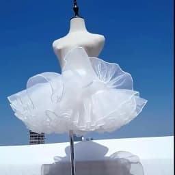 M-XL 5 Layers 35/40CM White Blacke Petticoat Fluffy Lolita Skirt Support Boneless Soft Yarn Canopy Dress Accessory Girl Japan