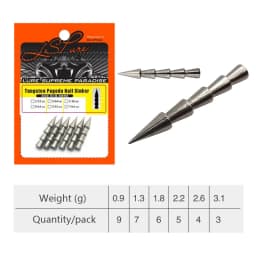 LSP New Nail Pagoda Fishing Sinker Small Thin Worm Weights Sinkers Fishing Tackle Insert Into Soft Plastic Lures 0.3g