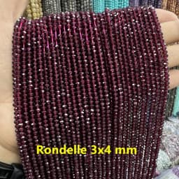 Natural Faceted Red Garnet Tiny Seed Small Loose Round Beads 2/3/4MM For Jewelry Making DIY Bracelets Necklace Accessories
