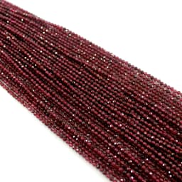 Natural Faceted Red Garnet Tiny Seed Small Loose Round Beads 2/3/4MM For Jewelry Making DIY Bracelets Necklace Accessories