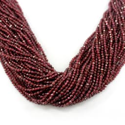 Natural Faceted Red Garnet Tiny Seed Small Loose Round Beads 2/3/4MM For Jewelry Making DIY Bracelets Necklace Accessories
