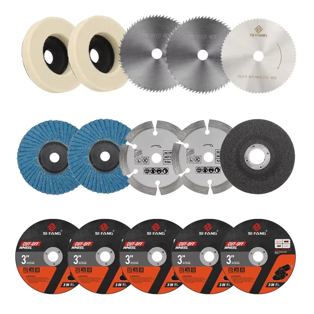3 Inch Resin Circular Saw Blade Grinding Wheel 76mm Cutting Discs for Angle Grinder Wood Metal Sanding Cutting Tools Attachment