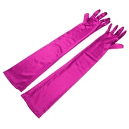 Women Long Solid Satin Soft Multicolor Ceremonial Gloves Drive Ride Dance Performance Sunscreen Cosplay Elasticity