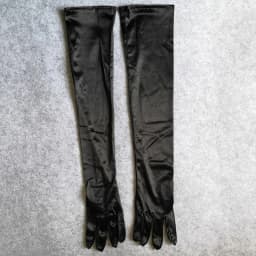 Women Long Solid Satin Soft Multicolor Ceremonial Gloves Drive Ride Dance Performance Sunscreen Cosplay Elasticity