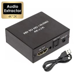 4K X 2K Video Audio Extractor HDTV to 3.5MM Audio Converter SPDIF Optical TOSLINK Stereo Out Splitter Adapter