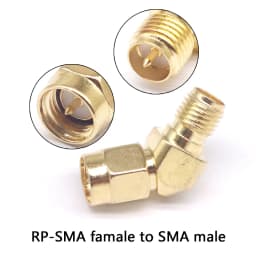 1/5/10/100PCS All Brass 1PC SMA To SMA Male Female Gold Plated RP SMA Male RP-SMA Female Connector RF Adapter Straight Bent L/T