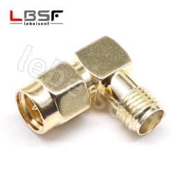 1/5/10/100PCS All Brass 1PC SMA To SMA Male Female Gold Plated RP SMA Male RP-SMA Female Connector RF Adapter Straight Bent L/T