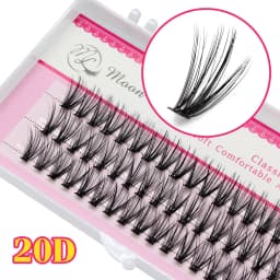 New Version Moonlily Professional Mink EyeLashes Extension Silk 3D Volume Lashes Bundles Makeup Grafting False Cluster Eyelash