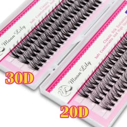 New Version Moonlily Professional Mink EyeLashes Extension Silk 3D Volume Lashes Bundles Makeup Grafting False Cluster Eyelash