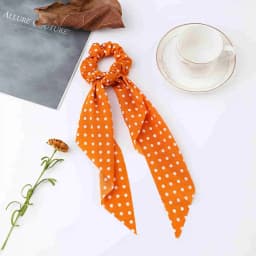 Fashion Dots Scrunchies Long Hair Rope Korean Hair Ties for Women Ponytail Scarf Sweet Elastic Hair Band Hair Accessories