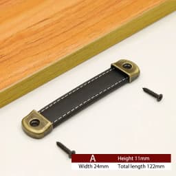 Furniture Cabinet Door Handle Cowhide Small Wardrobe Drawer Door Pull Wooden Box Gift Box Leather Handle