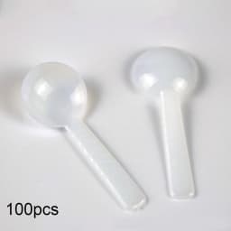 100pcs 1g White Plastic Food Grade PP Plastic DIY Baking Supplies Measuring Spoon Gram Scoop Food Baking Medicine Powder