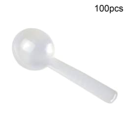 100pcs 1g White Plastic Food Grade PP Plastic DIY Baking Supplies Measuring Spoon Gram Scoop Food Baking Medicine Powder