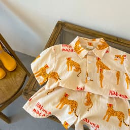 1-5 Years Old Children's Clothing Boys Cartoon Summer Short Sleeve Suit Girls Casual T-shirt Suit