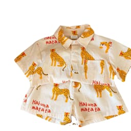 1-5 Years Old Children's Clothing Boys Cartoon Summer Short Sleeve Suit Girls Casual T-shirt Suit
