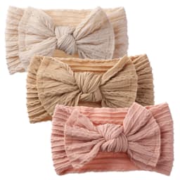 3Pcs/Set Soft Nylon Baby Bow Headband Newborn Girl Daisy Flower Print Hair Bands Topknot High Elastic Kids Braided Headwraps
