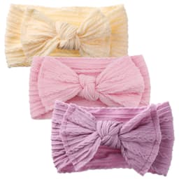 3Pcs/Set Soft Nylon Baby Bow Headband Newborn Girl Daisy Flower Print Hair Bands Topknot High Elastic Kids Braided Headwraps