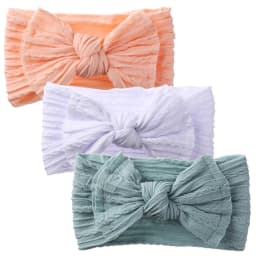 3Pcs/Set Soft Nylon Baby Bow Headband Newborn Girl Daisy Flower Print Hair Bands Topknot High Elastic Kids Braided Headwraps