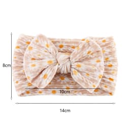 3Pcs/Set Soft Nylon Baby Bow Headband Newborn Girl Daisy Flower Print Hair Bands Topknot High Elastic Kids Braided Headwraps