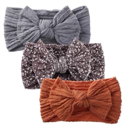 3Pcs/Set Soft Nylon Baby Bow Headband Newborn Girl Daisy Flower Print Hair Bands Topknot High Elastic Kids Braided Headwraps